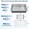 Coucheta Inch Stainless Undermount Workstation, Under Counter Kitchen Sink, Single Bowl with Accessories - 3 of 4