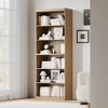 Wooakway 82"H Modern Wooden Decorative Combination Storage Cabinet Doorless Versatile for Entryway Living Room Hallway Black - 2 of 4