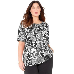 Catherines Suprema Ultra-Soft Scoopneck Tee - 1 of 4