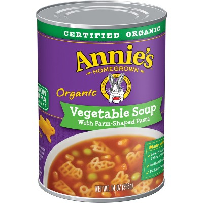 Annie's Organic Vegetable Soup with Farm Shaped Pasta - 14oz