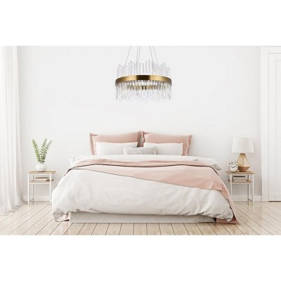 Dallas 16-Light Gold Chandelier with Clear Crystal Rods