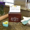 Outshine Co Brown Wooden Recipe Box with Cards and Dividers - 2 of 4