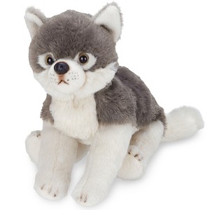 Bearington Lil' Nanook Small Plush Stuffed Animal Grey Wolf, 7 inches - 1 of 4