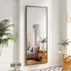 71 x 31.5 Inches Solid Wood Frame Full-Length Floor Mirror Wall-Mounted Full-Body Mirror - 2 of 4
