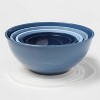 5pc Plastic Mixing Bowl Set with Lids Blue - Made By Design™ - image 3 of 3