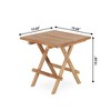 BENCMATE Desks Lightweight Folding BBQ Table with Carrying Handle, Folding Camping Table for Parties Backyard Events, Brown, 19.68"*19.68"*19.68" - 4 of 4