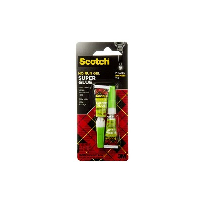 Scotch 2pk Super Glue .07oz: Fast Drying Clear Adhesive for Art, Stationery & Office Use