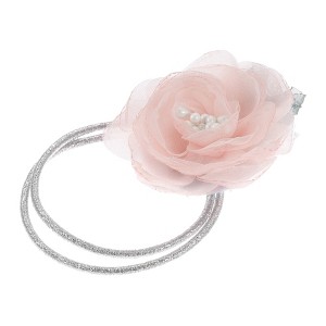 Unique Bargains Women's Fashion Mesh Flower Hair Rope 2.76"x2.36" 1 Pc - 1 of 4