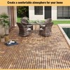 Dolonm 12"x12" Interlocking Acacia Hardwood Deck Tiles – Yellow Striped Pattern, Waterproof Outdoor Flooring for Patio, Pool & Balcony - 2 of 4