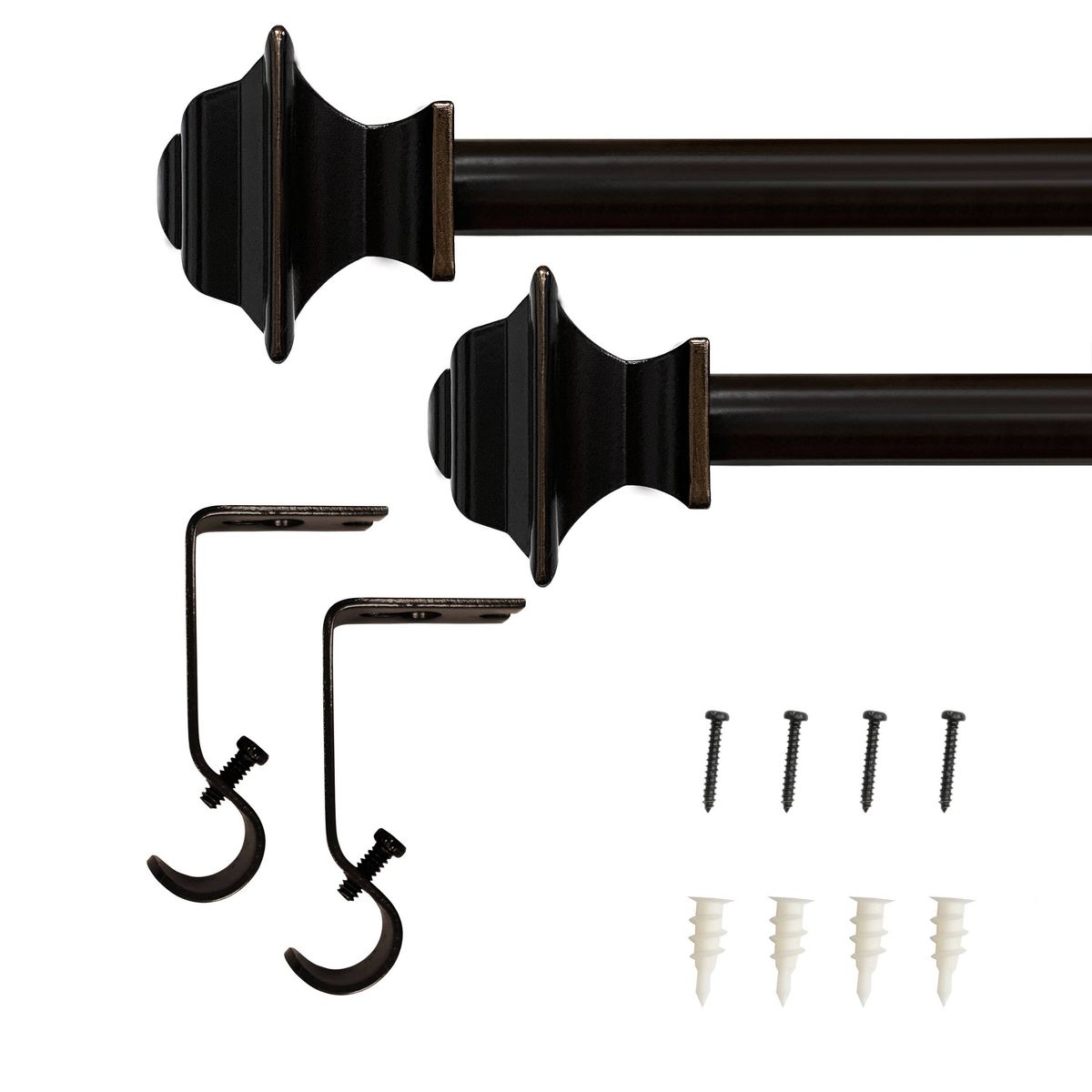 Lumi Home Furnishings Square Curtain Rod - Oil Rubbed Bronze - thumbnail 5