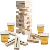 ArtCreativity Tumbling Tower Drinking Game - 4 Glasses, 60 Wooden Blocks - 2 of 4