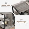 Garvee 70.9" Industrial Farmhouse TV Stand with Storage and Mesh Door, Wooden Storage Cabinet & Entertainment Center for Living Room, Gray - 4 of 4