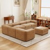 Oversized 142.5" Chenille Modular L-Shaped Sectional Sofa with Cylindrical Cushios and Storage Seat, 7-Piece Free combination Sofa - 2 of 4