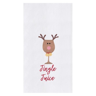 C&F Home Jingle Juice Embroidered Cotton Flour Sack Kitchen Towel