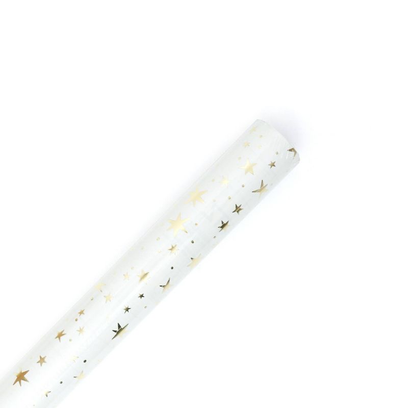 Roll Wrap Gold Foil Stars on Cream - Spritz&#8482;, 1 of 5