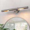 LLHZSY 2-Light Picture Light 23 3/5" Wall Light Sconce, 360° Rotate Aluminum Tube, E12*2(Bulb no Include)-Nickel - 2 of 4