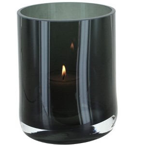 Blue Rose Polish Pottery Almost Black Hurricane/Candle Holder - 1 of 1