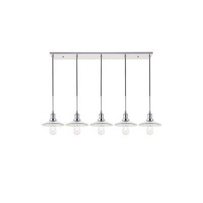 Elegant Lighting Waltz 5 light chrome Pendant