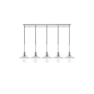 Elegant Lighting Waltz 5 light chrome Pendant - 1 of 4