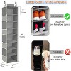 Attop Large-Sized Hanging Shoe Organizer 8-Shelf, Hanging Closet Organizer with 8 Side Pockets for Storage Shoes Clothes 9" W × 11.8" D, Grey - 3 of 4