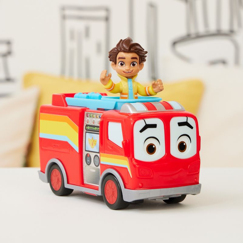 Disney Junior Firebuds Friends Bo and Flash Figure and Fire Truck Set, 4 of 12