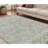 Gray Ivory And Black Wool Argyle Hand Hooked Area Rug - 2 of 4