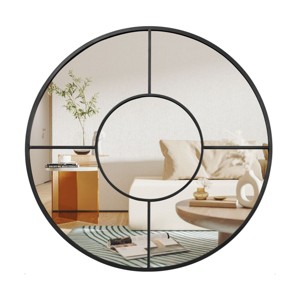 36" Round Wall Mirror Decorative Home Decor,Finish Round Wall Mirror,36 IN Decoration Metal Round mirror For Living Room-The Pop Home - 1 of 4