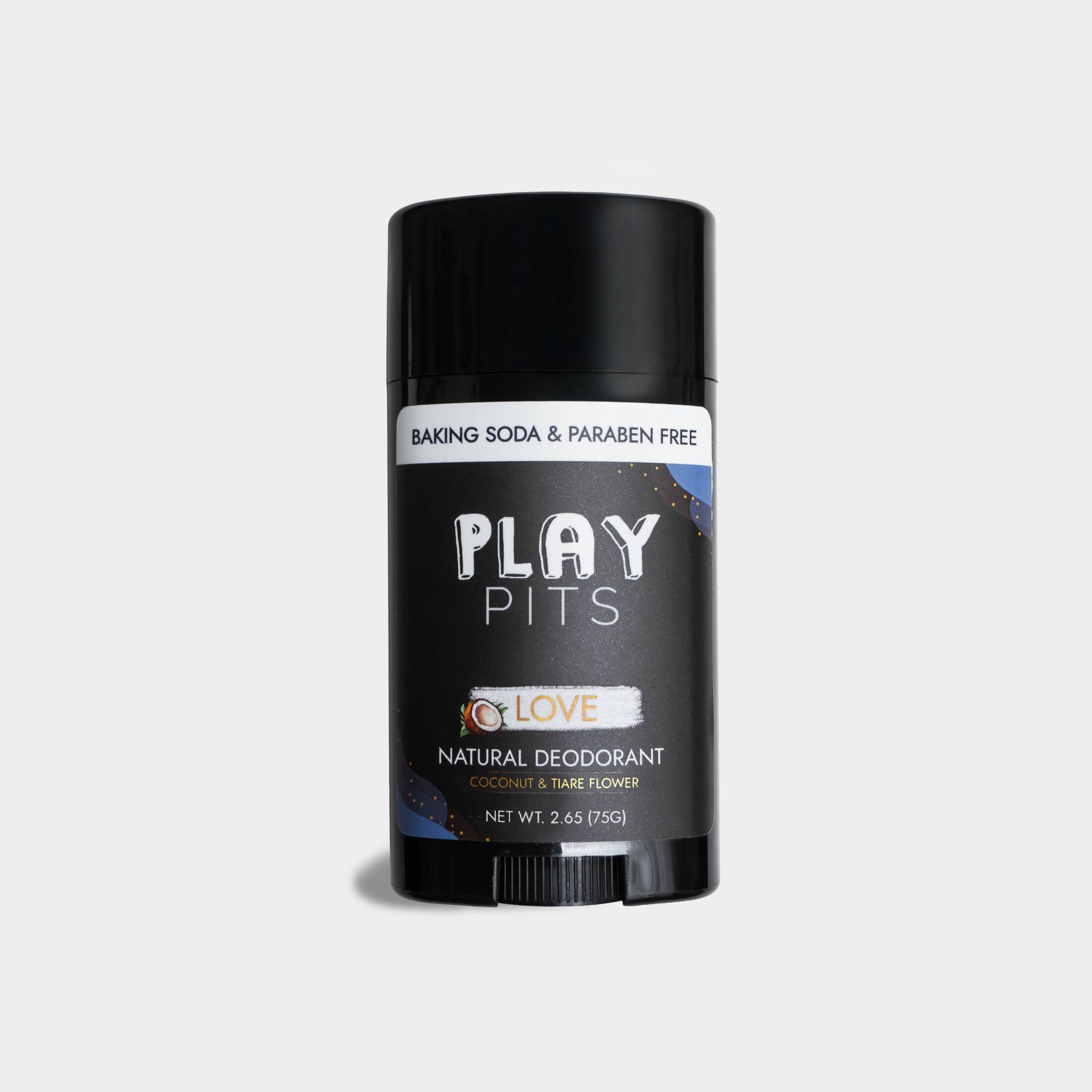 Play Pits LOVE Solid Deodorant - 2.65oz: Under Arm, Unscented, Normal Skin