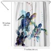 Americanflat 71x74 Sea Turtle Shower Curtain - 100% Polyester Shower Curtain - Water-Resistant Bath Curtain with Metal Grommets - 4 of 4
