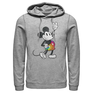 Men's Mickey & Friends Tie Dye Pants Portrait Pull Over Hoodie - 1 of 4