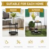 Maggift Patio End Tables, Modern Decorative Side Tables, Stylish Design for Patio, Living Room, Indoor and Outdoor Use, Black, 16.1"*16.1"*20.1" - 3 of 4