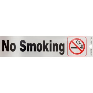 Hillman English Silver No Smoking Decal 2 in. H X 8 in. W - Case of 6 - 1 of 1