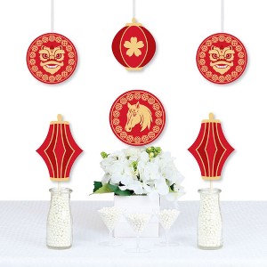 Big Dot of Happiness Lunar New Year - Lantern Decorations DIY 2026 Year of the Horse  Essentials - Set of 20 - 1 of 4