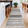 Acekool Striped Washable Rug 9x12 Non-Slip Low Pile for Living Room & Bedroom, Multi Color, - 2 of 4