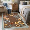 Washable Non-Slip Area Rug, Floral Soft Carpet for Bedroom & Living Room, Cute Aesthetic Throw for Girls' Room - 4 of 4