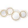 HOMCOM Metal Wall Art, 42.25" Circle Mirror Decor, Modern Round Wall Mirror for Living Room, Bedroom and Dining Room, Gold - 3 of 4