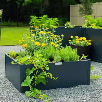 Midnight Blue 42" x 42" Tall Metal Raised Garden Bed