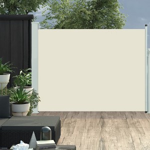 vidaXL Patio Retractable Side Awning 55.1 in.x196.9 in. Cream - 1 of 4