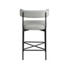 Meridian Furniture,Rivage Light Grey Durable Linen Textured Fabric Stool, Set of 2 - 2 of 4