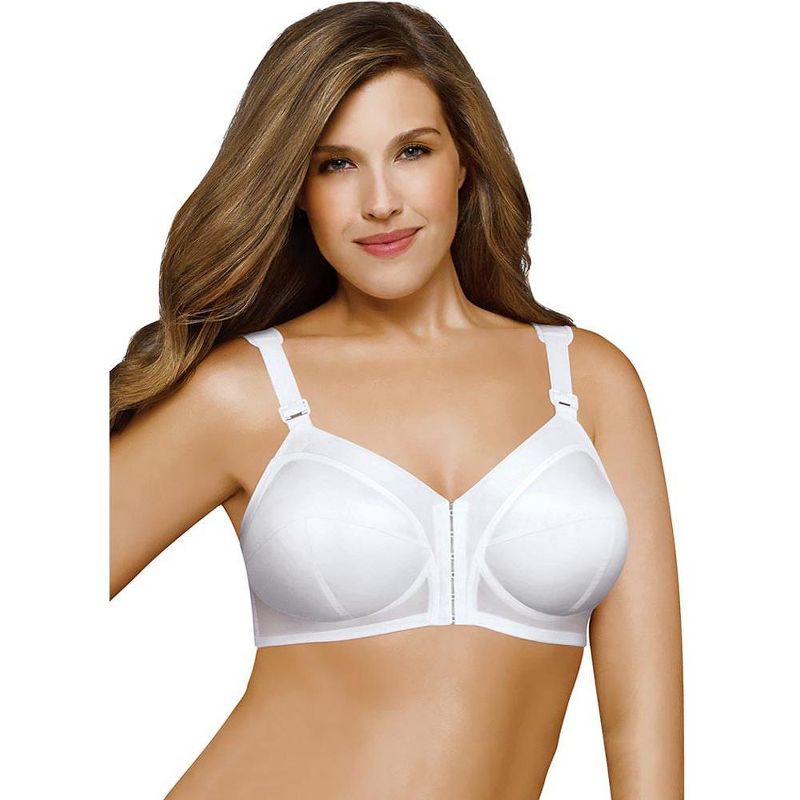 Collections Etc Front Close Exquisite Form Fully Coverage Bra with Adjustable Straps, Back Hook Closure, and Moveable Pads to Ease, 3 of 3