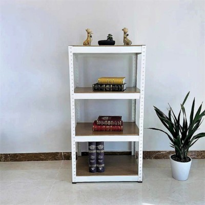FONTOI 4 Tiers Storage Rack, Shelving, Utility Rack, Adjustable Shelves for Books, Pantry Closet, Kitchen, White, 15.7"*44.9"*23.6"