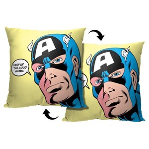 Marvel Captain America Good Work Throw Pillow 18x18 Inches - 1 of 4