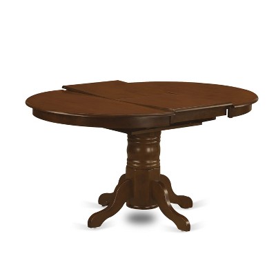 60" Round Extendable Wood Dining Table in Espresso