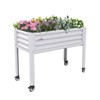 Anybear Galvanized Raised Garden Bed with Legs,48x24x35" Elevated Planter Box on Wheels with Drainage Holes, 600lb Capacity - 2 of 4