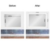 Amanti Art Mirror Makeover Bathroom Mirror Frame Border Kit - Fully Assembled Peel and Stick Frame - Mirror NOT Included - Cabinet White Narrow Trim - 4 of 4