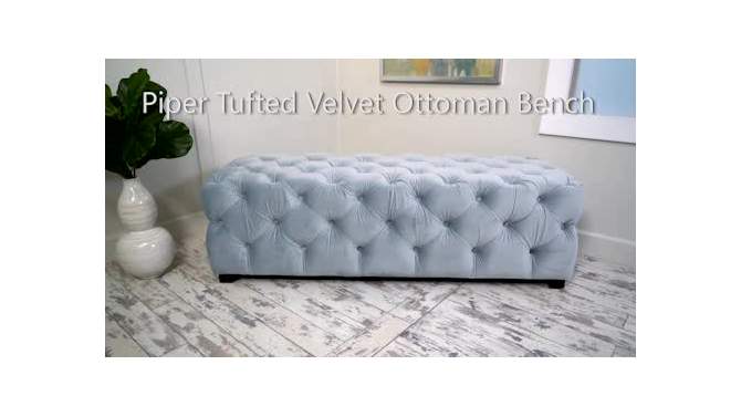 Piper Tufted Rectangular Ottoman Bench - Christopher Knight Home, 2 of 9, play video