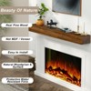 TinyHomie Fireplace Mantel,72" Wood Floating Fireplace Shelves,Wall Mounted Wooden Display Shelving,72"x8"x6",Dark Chocolate Color - 4 of 4