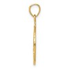 Black Bow Jewelry 14k Yellow Gold Wreath with Masonic Symbol Pendant, 16mm (5/8 Inch) - 2 of 4