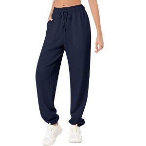 Clearlove Women Sweatpants Baggy High Waisted Cinch Bottom Athletic Joggers Sweat Pants with Pockets - 1 of 4