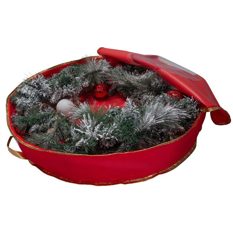 30in Wreath Bag with Window Red - Simplify, 5 of 8